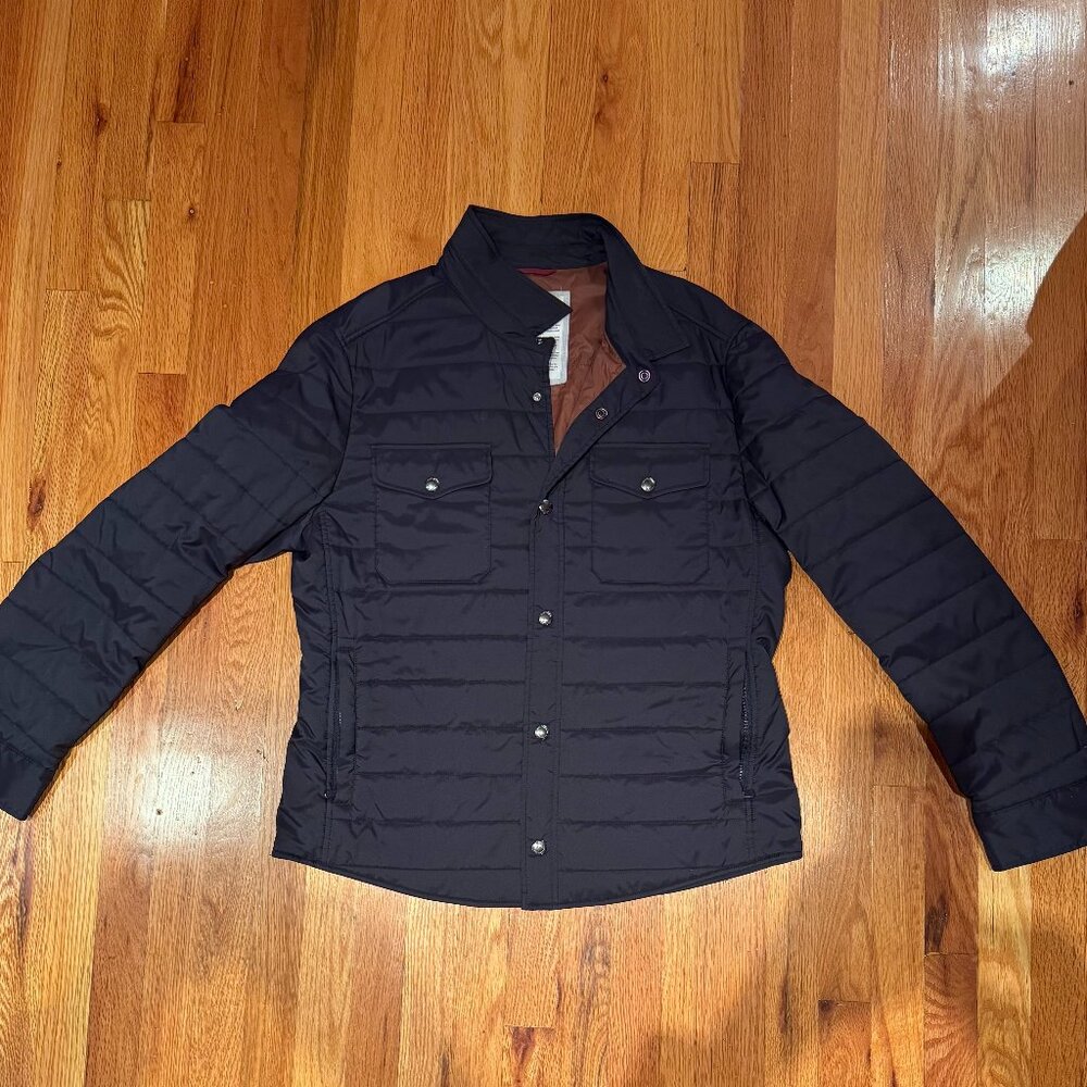Brunello Cucinelli Navy Shirt Jacket. 2XL